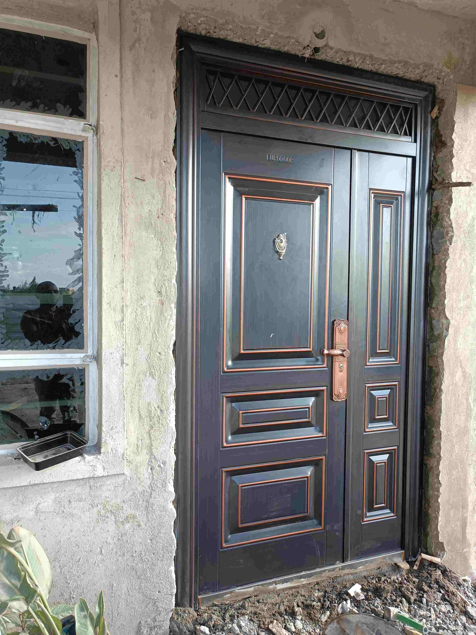 metal door installed in Kenya