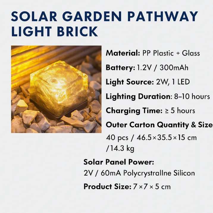 solar garden decorative cube light