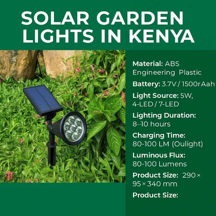 solar light in a lush garden in Kenya